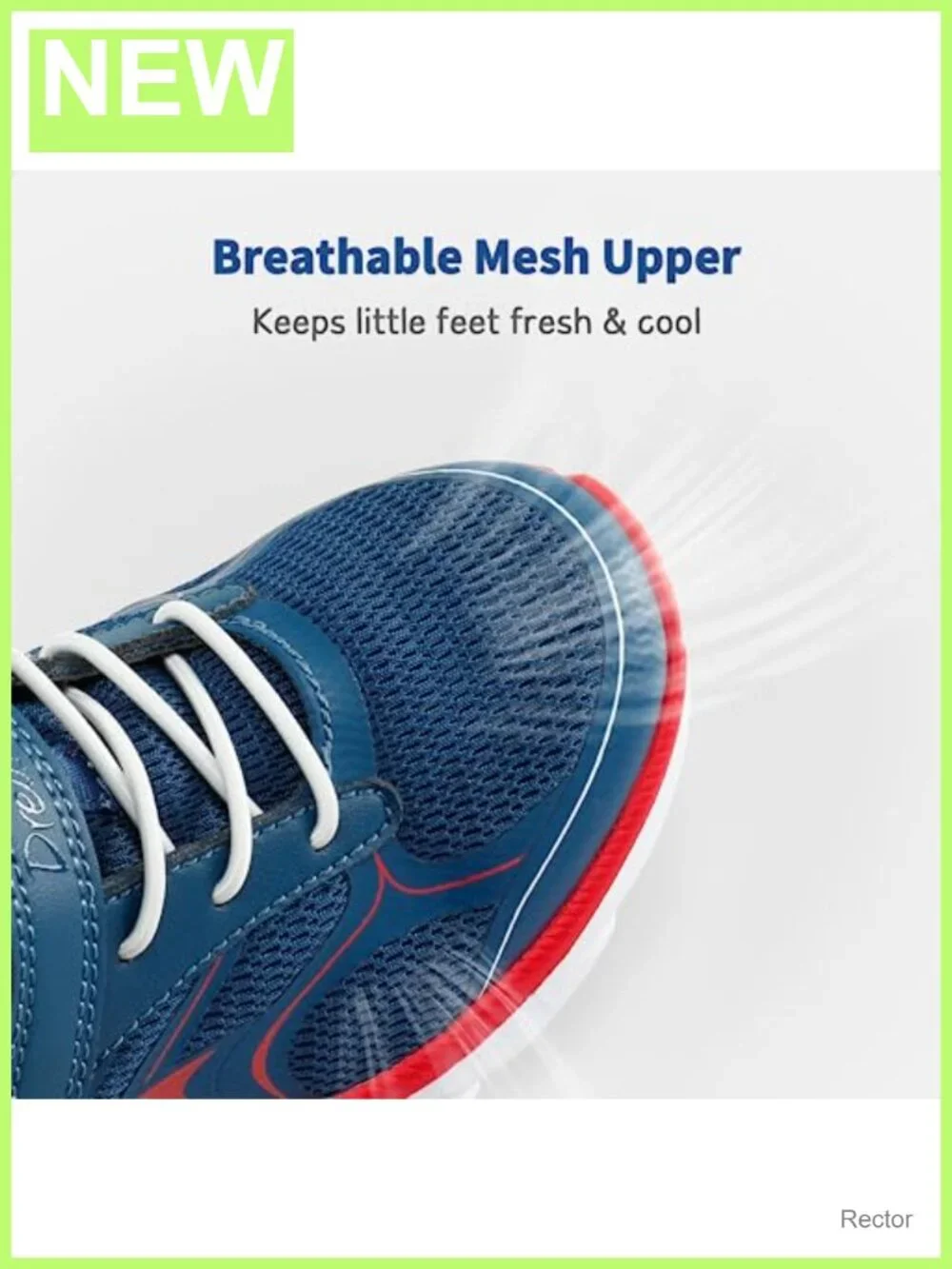 Kids Lightweight Mesh Sneakers Hook and Loop Running Shoes